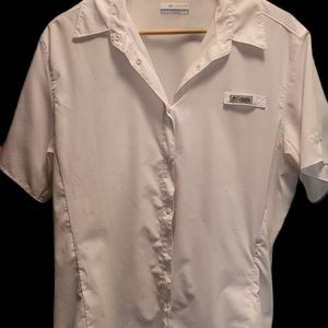 Columbia men's white shirt mesh